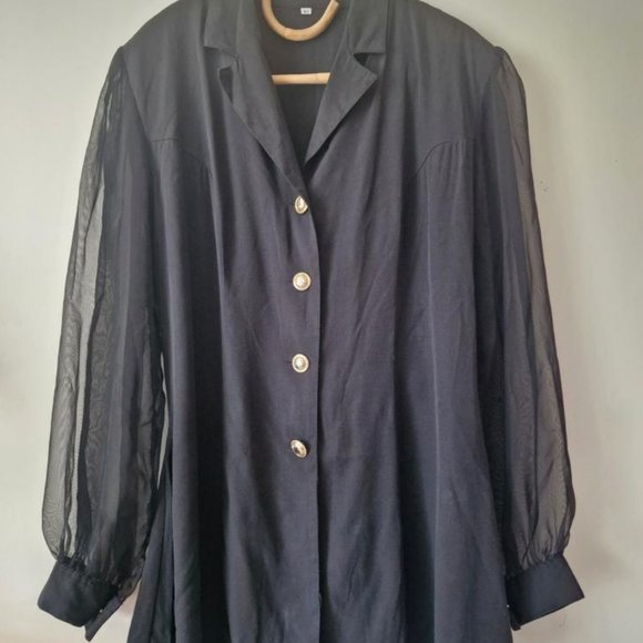 Sheer Sleeve Shirt - Picture 4 of 6